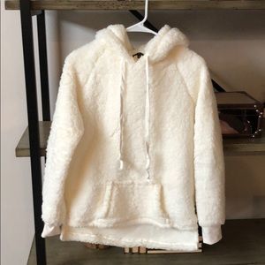 Cream fleece hoodie